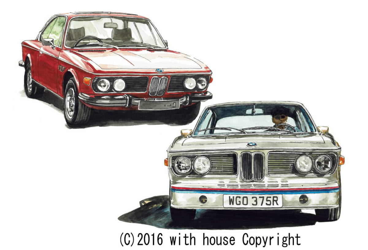 GC-454 BMW 3.0csi/3.0csl・GC-455ポルシェ911/944限定版画300部 直筆サイン有 額装済●作家 平右ヱ門 希望ナンバーをお選び下さい。