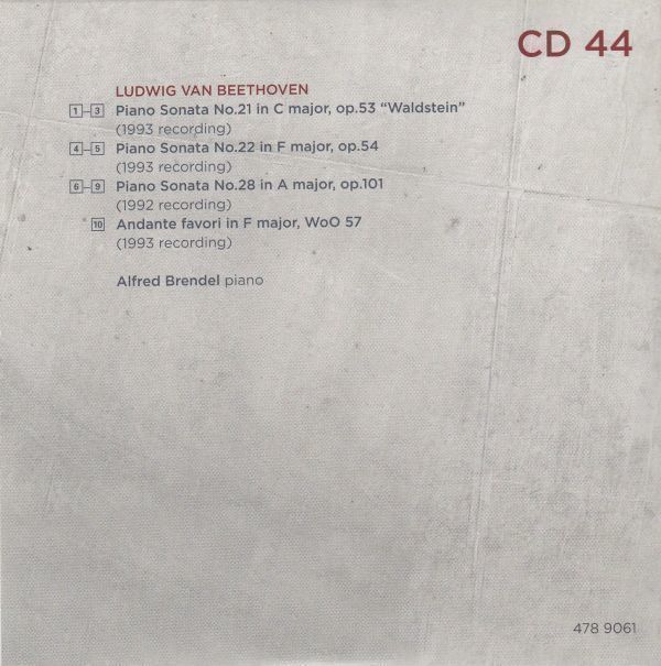[CD/Decca]ベートーヴェン:ピアノ・ソナタ第21,22&28番他/A.ブレンデル(p) 1992-1993_画像2
