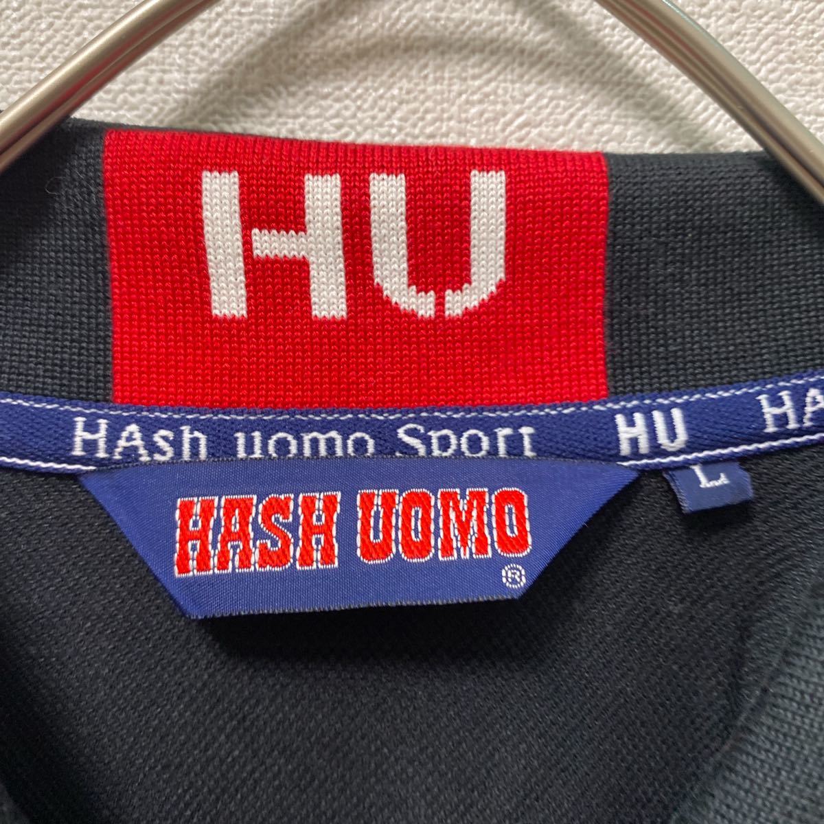 HASH UOMO ゴルフウェア ポロシャツ スポーツウェア ビッグプリント Lサイズ　ビッグシルエット　和柄　半袖シャツ_画像5