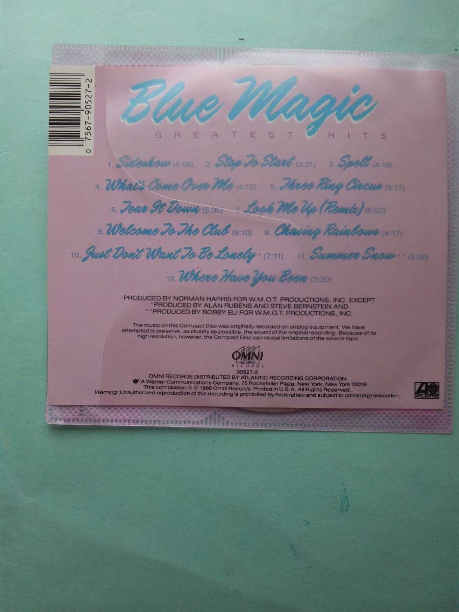 【送料112円】ソCD872 Blue Magic Greatest Hits / ブルー・マジック / グレイレスト ヒッツ ＜ソフトケース入り_画像2
