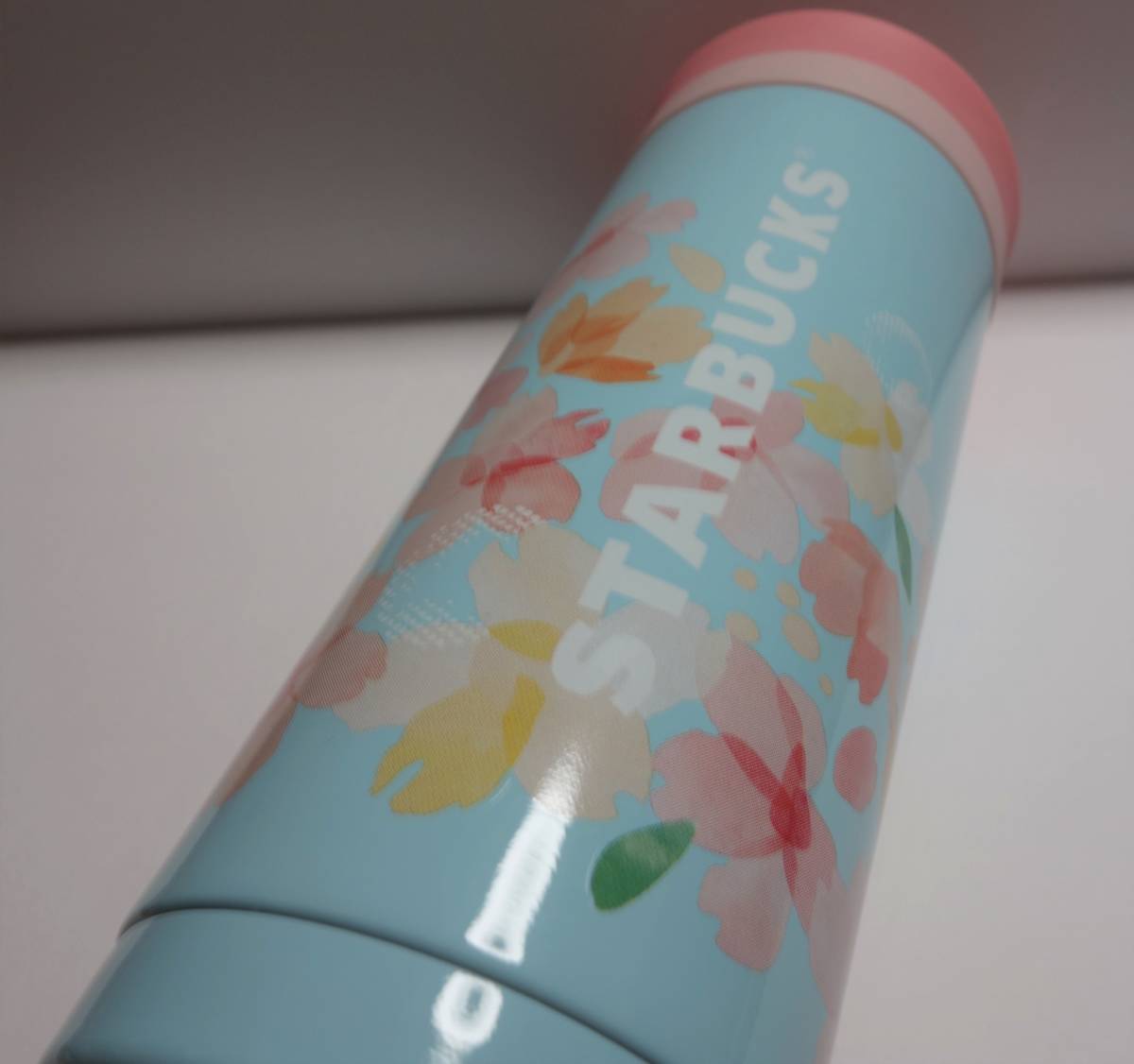 スターバックス さくら 2018 ステンレススクリューボトルブルー ステンレスボトル タンブラー 330ml 水筒 桜 スプリング 未使用品 送料無料