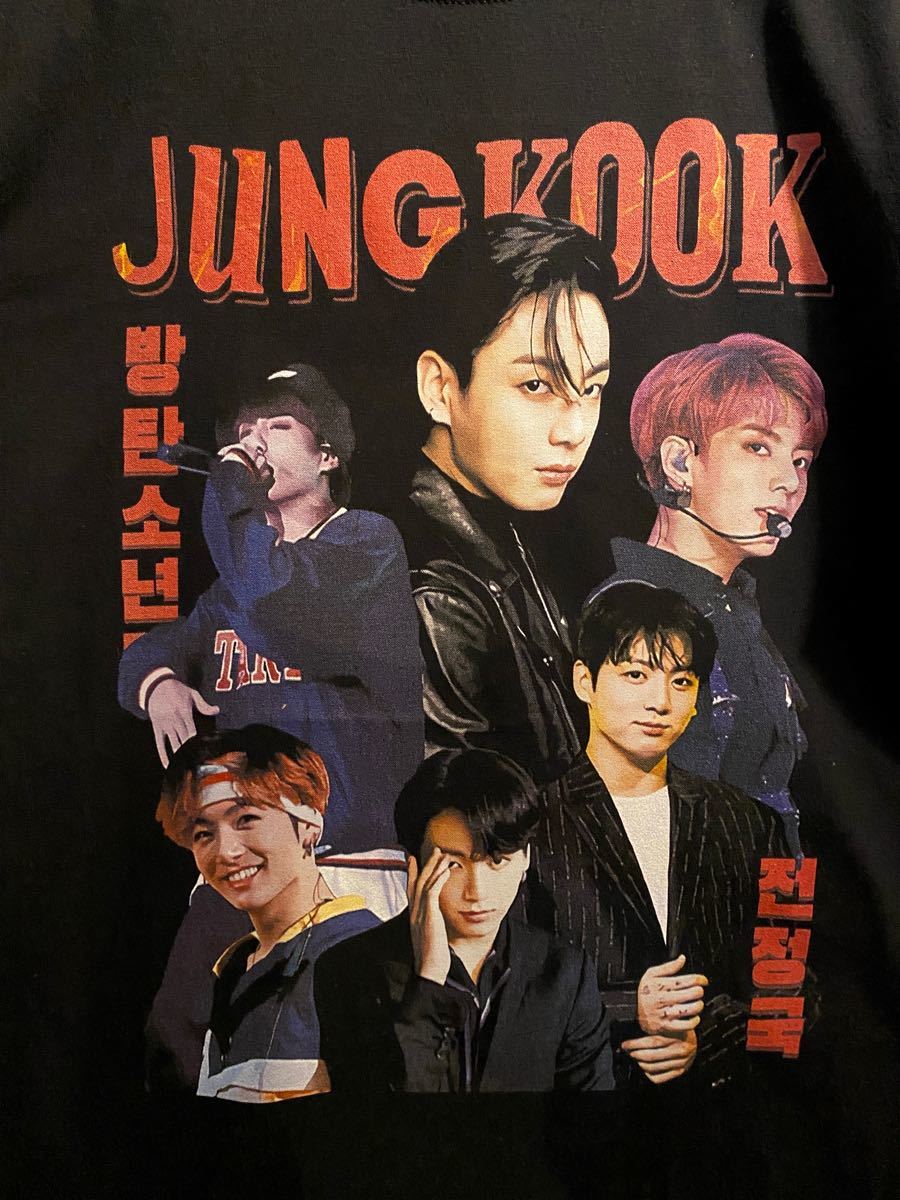BTS ジョングク グク HIPHOP Tシャツ 新品 ヴィンテージ風 BTS ジョングク グク HIPHOP Tシャツ 新品 ヴィンテージ風