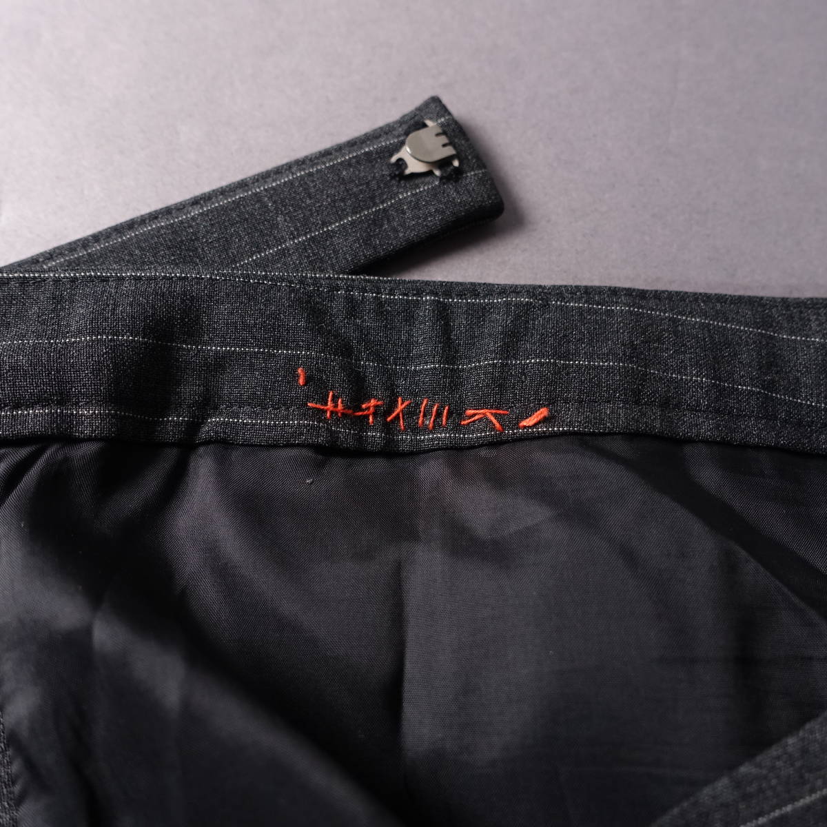 BALLSEY/ ball ji./36/ made in Japan stripe business pants / gray S size corresponding 
