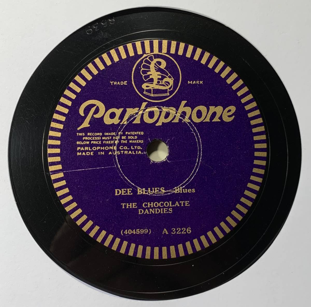 THE CHOCOLATE DANDIES/ DEE BLUES //THE O-K RHYTHM KINGS /CASA LOMA STOMP (Parlo A3226) SP record 78RPM JAZZ {.}