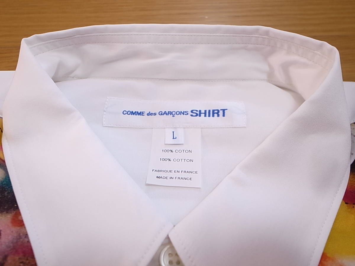 FUTURA x COMME des GARCONS SHIRTホワイト L新品W28006-2 CDGコムデ