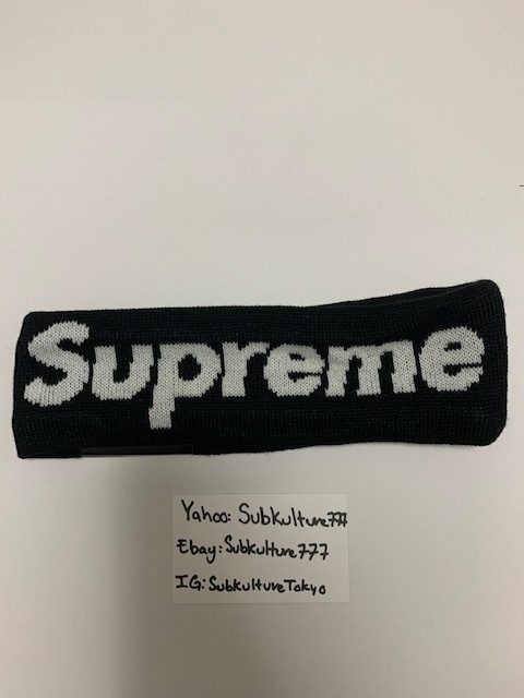 【新品】 Supreme　シュプリーム　NEW ERA CLASSIC LOGO HEADBAND RARE BLACK　Box Logo 黒　ヘッドバンド　希少