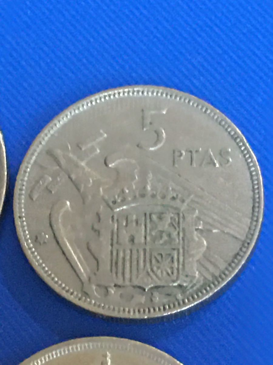  Испания  старый   монета  　4 шт. ...　 красивая вещь  редко встречающийся 