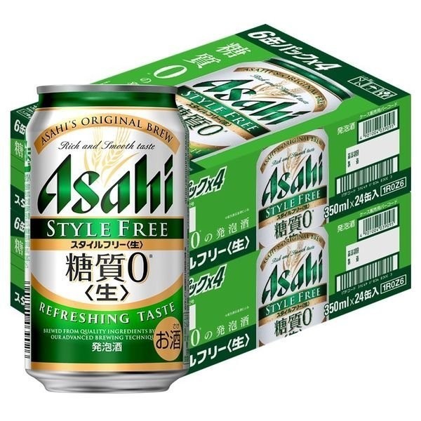 アサヒ スタイルフリー 生 350ml ×48本 新品未開封 2ケース 糖質ゼロ 発泡酒 生ビール 缶 ※沖縄・離島不可