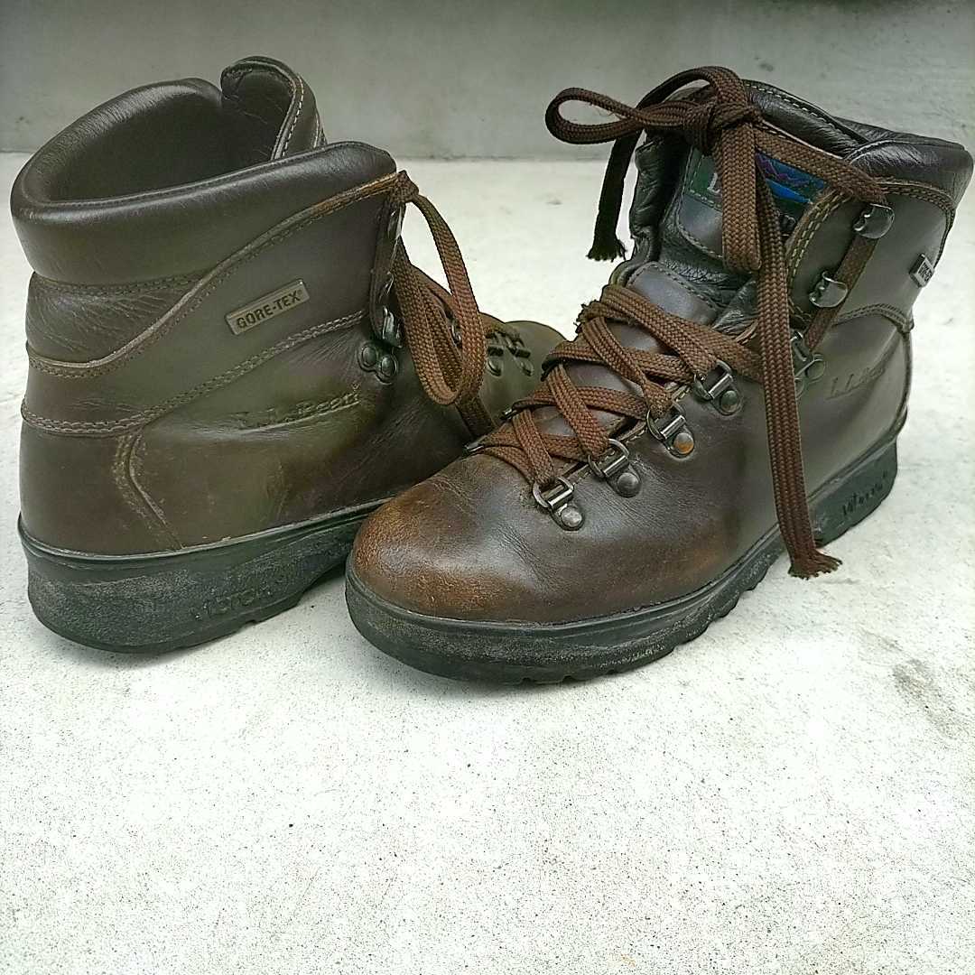 [ Italy made /80s/90s]L.L.Bean/LL bean / Vintage / old clothes / old tag / Gore-Tex /GORE-TEX/vibram/ leather / trekking boots /24/M5/L6.5/