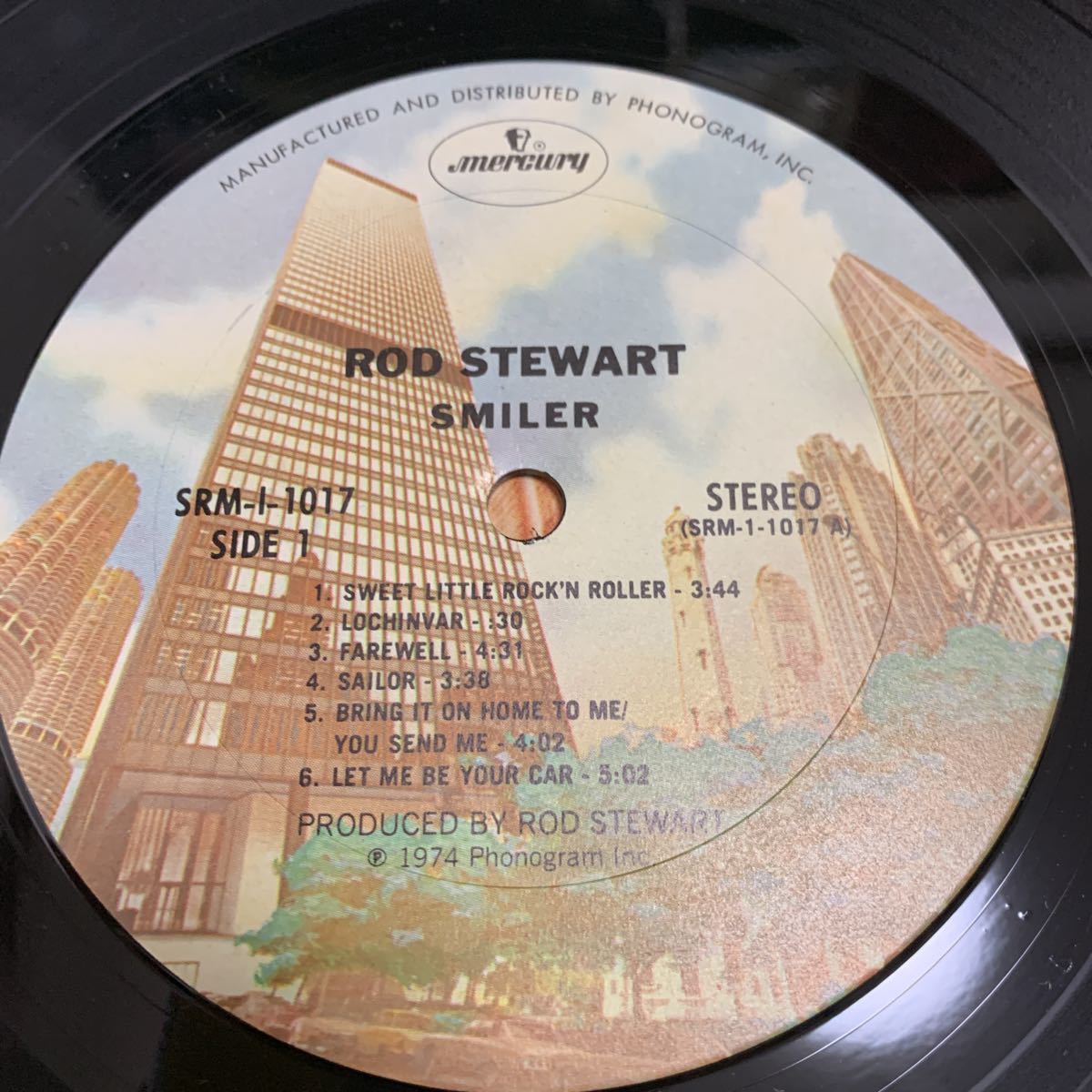 送料込み【パンチ穴あり】LP ロッド・シュチュワート　rod stewart smiler_画像3