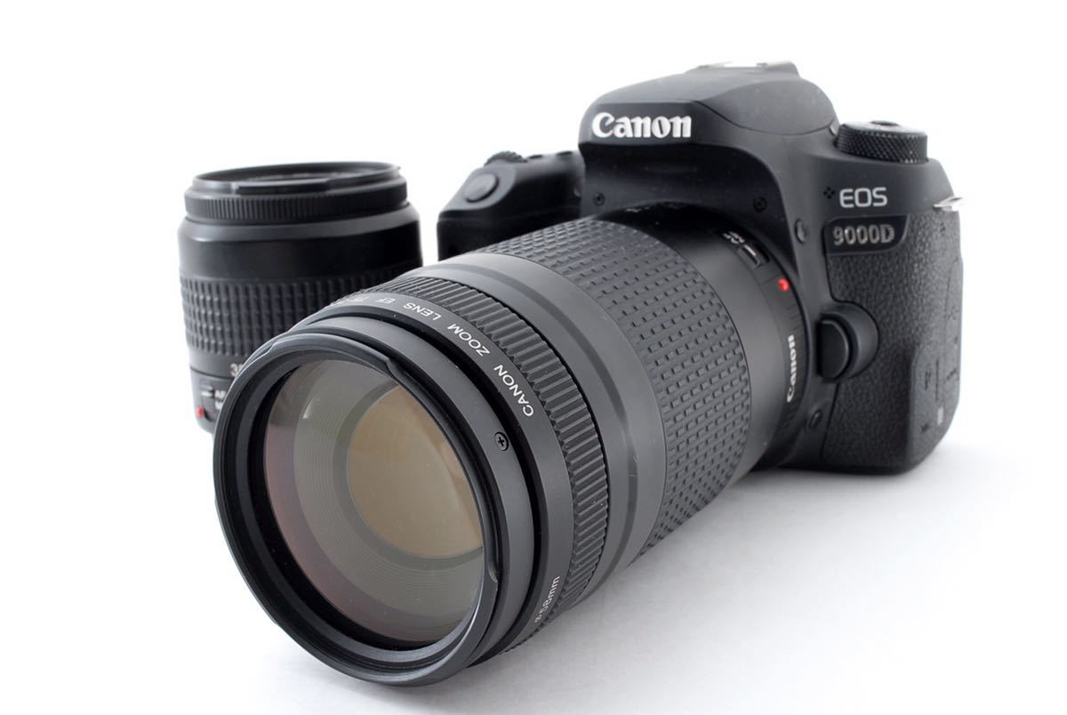 キャノン デジタル一眼レフカメラCanon EOS 9000D 標準&望遠ダブルレンズセットCanon EF 35-80mm F4-5.6Ⅲ Canon EF 75-300mm F4-5.6 II_画像1