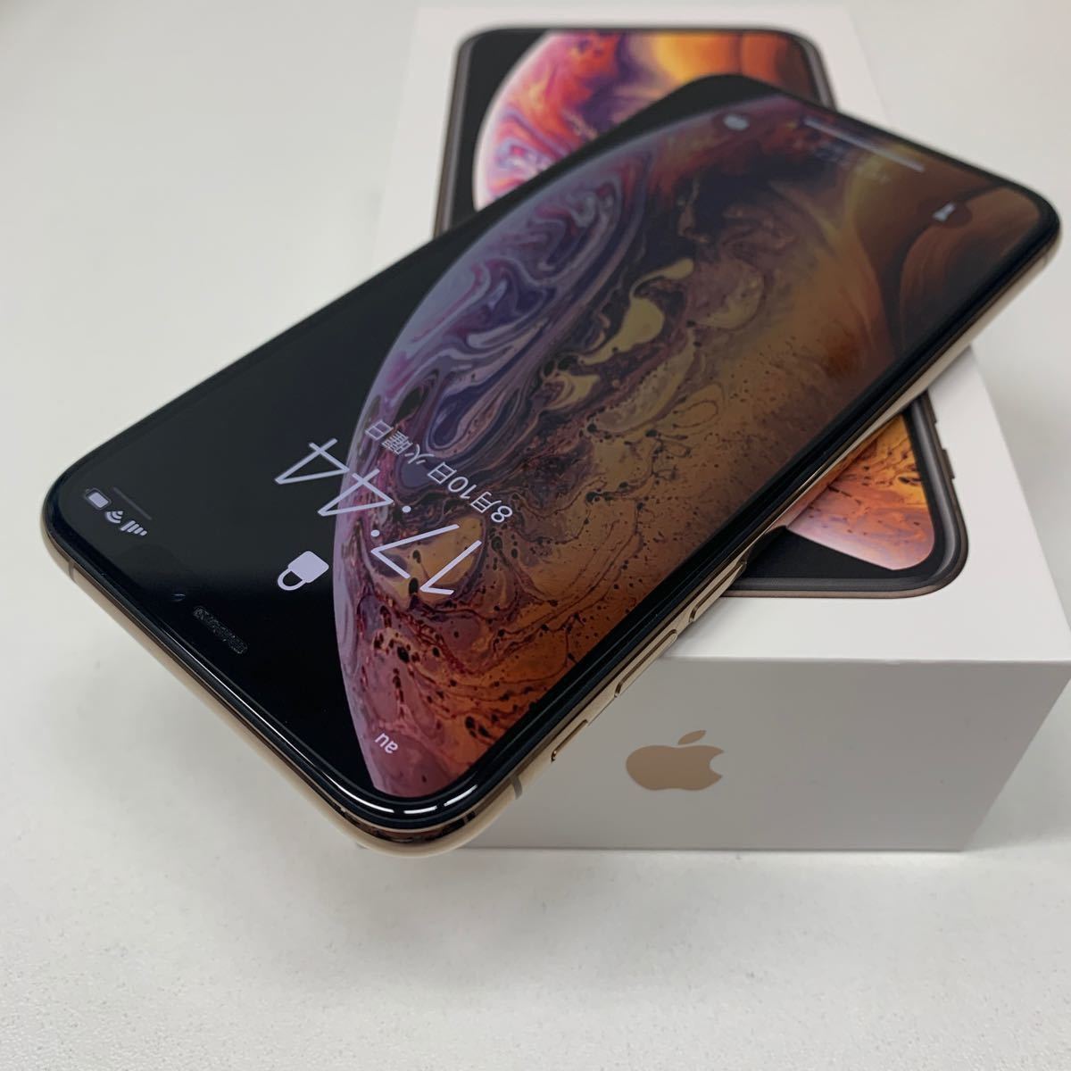 SIMフリー iPhone XS 64GB Gold バッテリー87% 極美品 <元箱+ SIMフリー iPhone XS 64GB Gold バッテリー87% 極美品 <元箱+