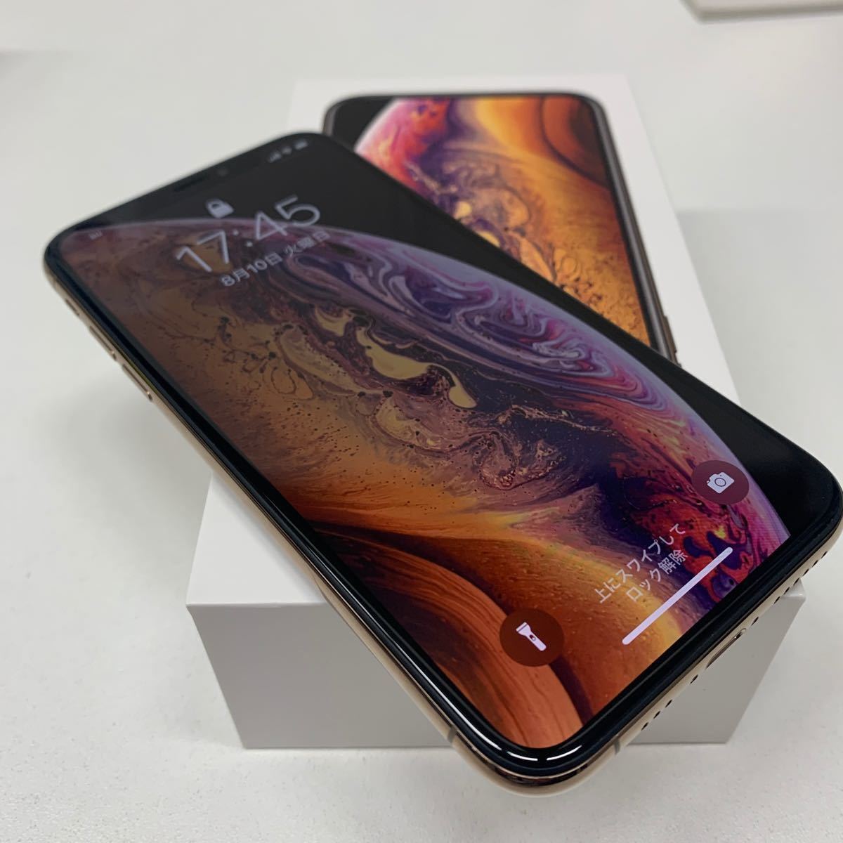 SIMフリー iPhone XS 64GB Gold バッテリー87% 極美品 <元箱+ SIMフリー iPhone XS 64GB Gold バッテリー87% 極美品 <元箱+