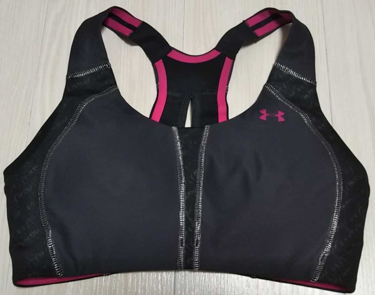 UNDER ARMOUR★アンダーアーマー★コンプレッション★ブラ★ヒートギア★70C★ブラック★ピンク★マラソン★サッカー★野球★スポーツ_画像1