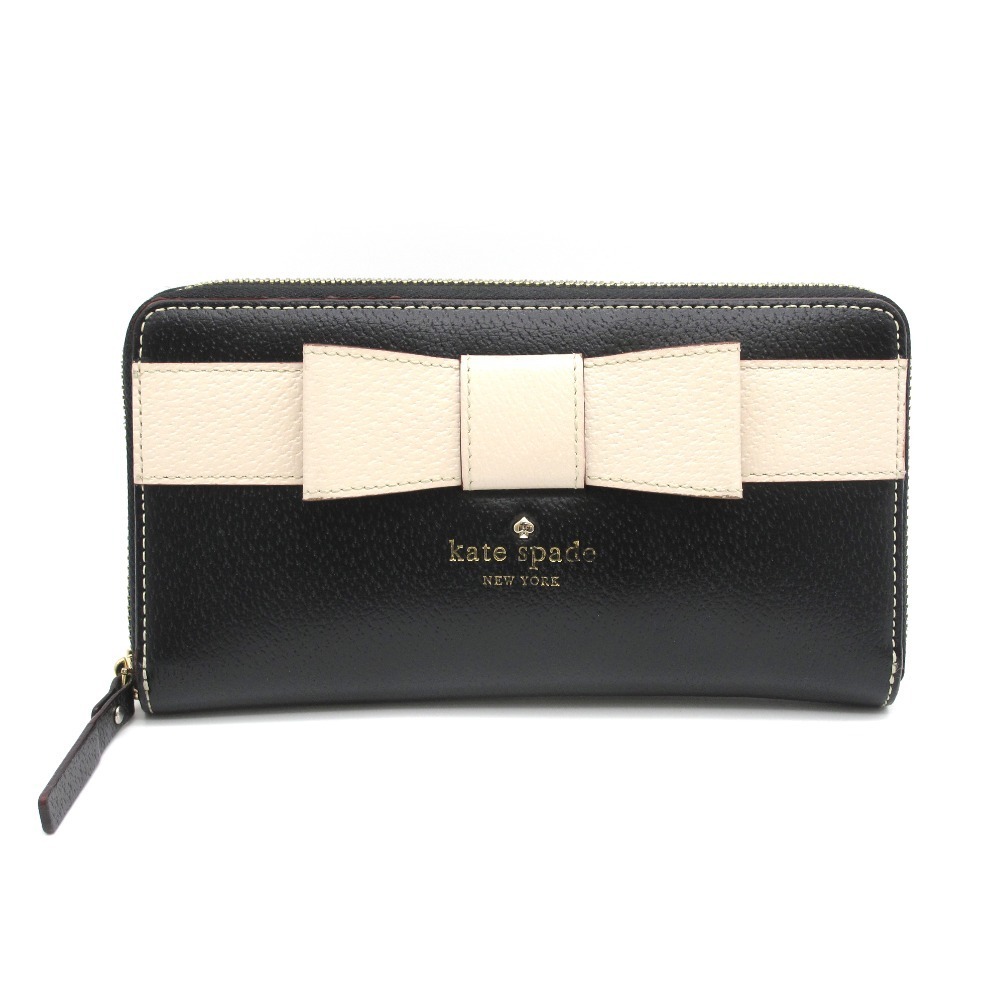 ケイトスペ kate york - kate spade NEW YORK 長財布 リボン レッドの
