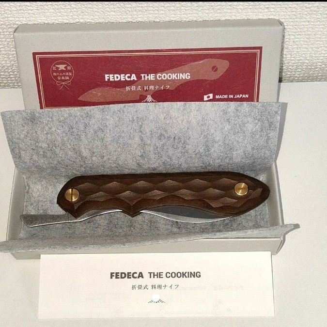 フェデカ FEDECA 折畳式料理ナイフ リップルブラック 新品・未使用