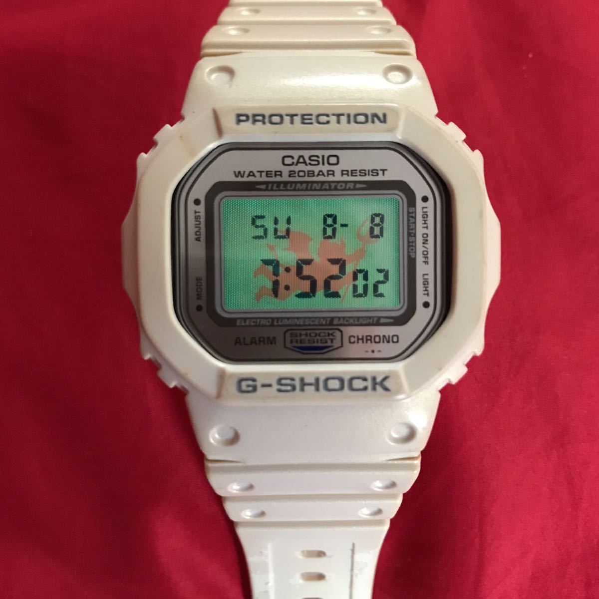 第一ネット 白色 デジタル時計 G-SHOCK ラバコレ ELデビル 即決有DW