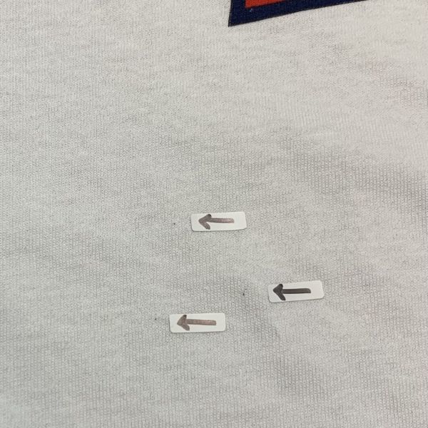 デッドストック 90s BUD BUDWEISER バドワイザー 8ボール ビリヤード ビンテージ 半袖 Tシャツ 白 US- L サイズ USA製生地 //_前面にプリントの色移り
