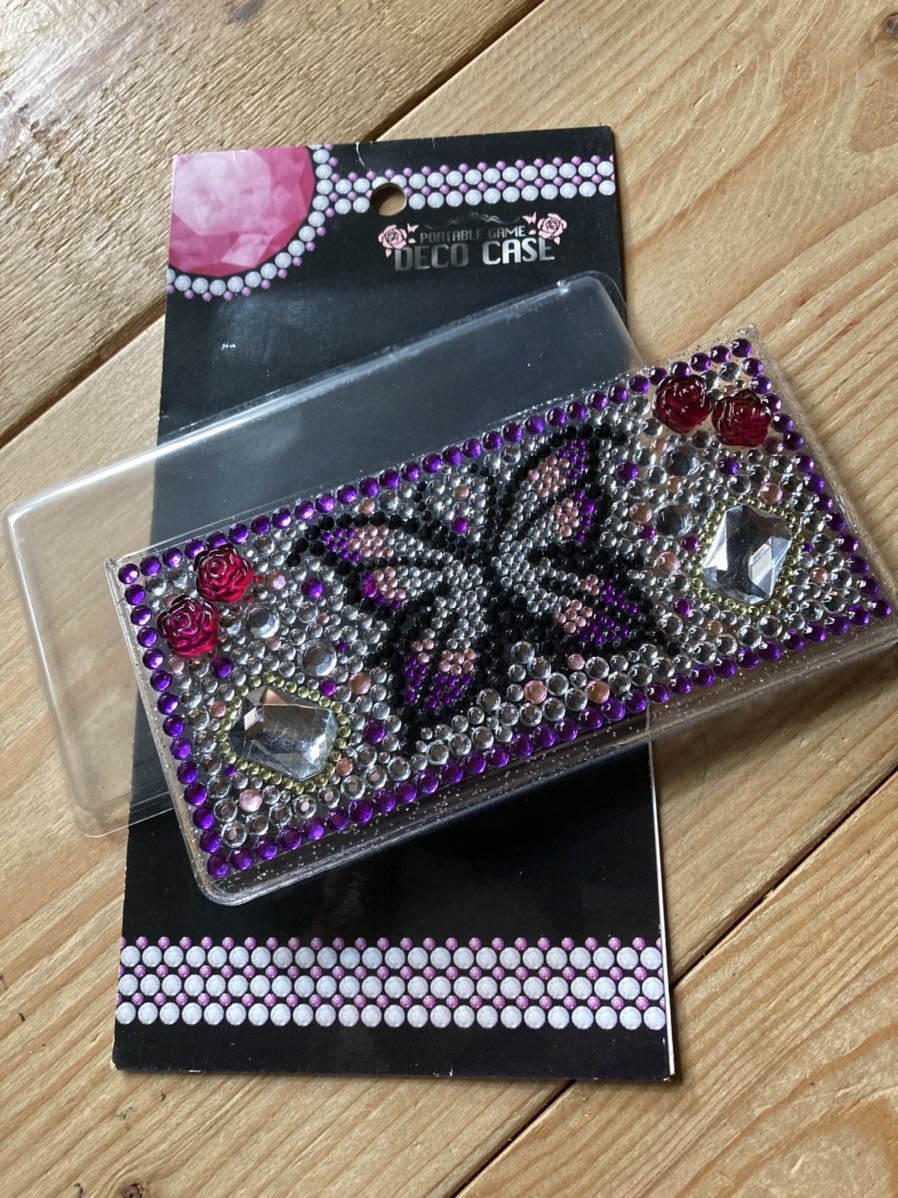 完成品 ポータブルゲーム Nintendo Ds キラキラ 紫 デコケース 汎用 パープル 任天堂 スワロフスキー Nintendo デザインカバー 保護 蝶 チョウ Pcinsurances Ie