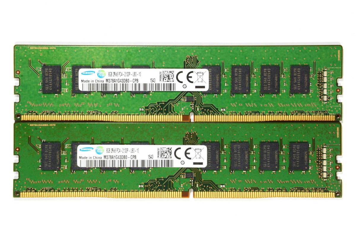 メモリー PC4-17000 DDR4-2133 16GB 8GBx2枚 SAMSUNG エラー無 824(DIMM)｜売買されたオークション
