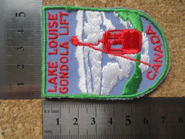 70s カナダCANADAレイク ルイーズLAKE LOUISEゴンドラ 刺繍ワッペン/ビンテージGONDOLA土産スーベニア雪山Voyager旅行キャンプ観光_画像8