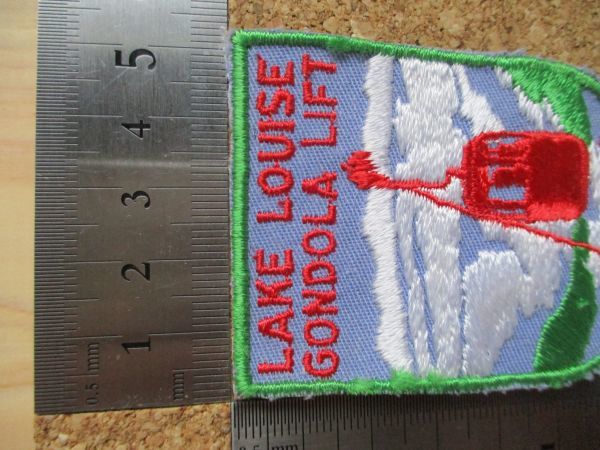 70s カナダCANADAレイク ルイーズLAKE LOUISEゴンドラ 刺繍ワッペン/ビンテージGONDOLA土産スーベニア雪山Voyager旅行キャンプ観光_画像9