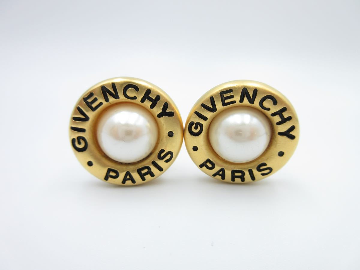 [ ultra rare ] unused * Givenchy GIVENCHY earrings fake pearl Givenchy Vintage wedding party rare G13