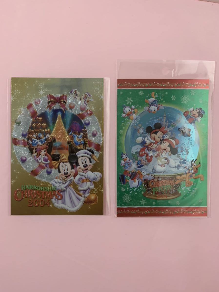 ポストカード　クリスマス　2枚セット　ミッキー &ミニー　ディズニーランド・ディズニーシー TDL・TDS・TDR_画像1