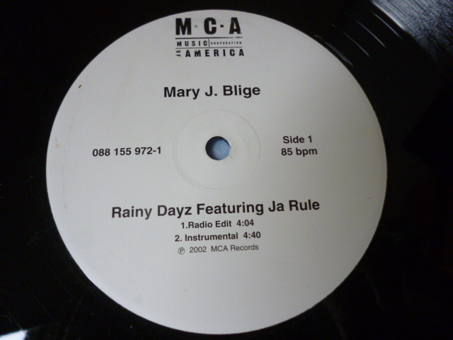 Mary J. Blige ft. Ja Rule / Rainy Dayz 試聴可　オリジナル盤 US12 渋いメロウ R&B _画像2