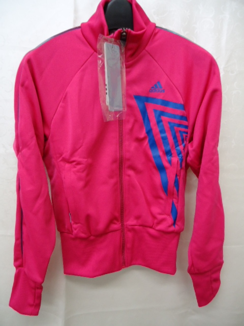 [KCM]ac-495-OT* unused *[adidas/ Adidas ] functionality jersey full Zip long sleeve jersey S Pink Lady -s