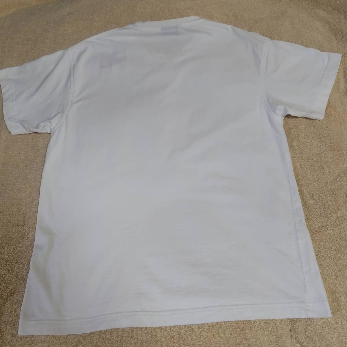 Tシャツ　ellesse　エレッセ　Lサイズ　綿100％　ホワイト　白　半袖　丸襟　送料無料　匿名配送_画像3