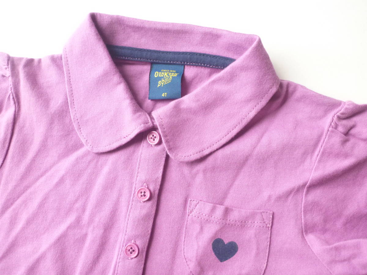 新品 OSHKOSH　オシュコシュ ★紫　パープル系　半袖　綿　ポロシャツ　100_画像3
