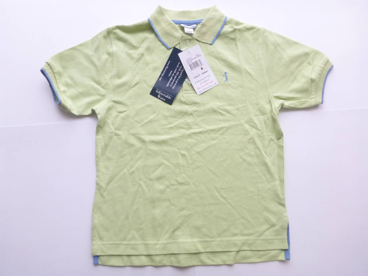  new goods Hartstrings Heart -stroke ring s* yellow green cotton 100 cotton polo-shirt with short sleeves 120 corresponding 