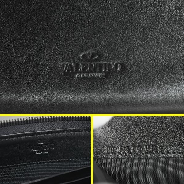 *VALENTINO* feeling of luxury exist * Valentino. stylish round fastener long wallet 