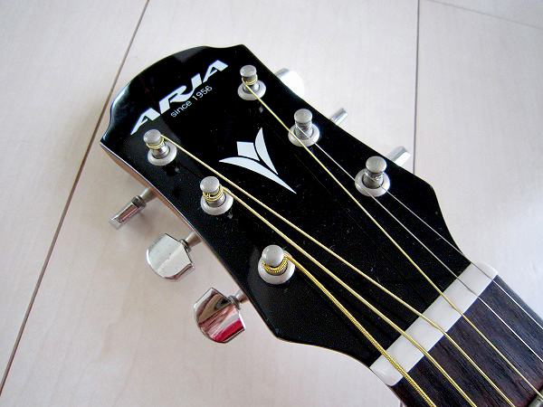 希少 全長74㎝ アリア AMB-JRX ミニギター パーラー ギター キャンプ トラベル ＃0206_画像4
