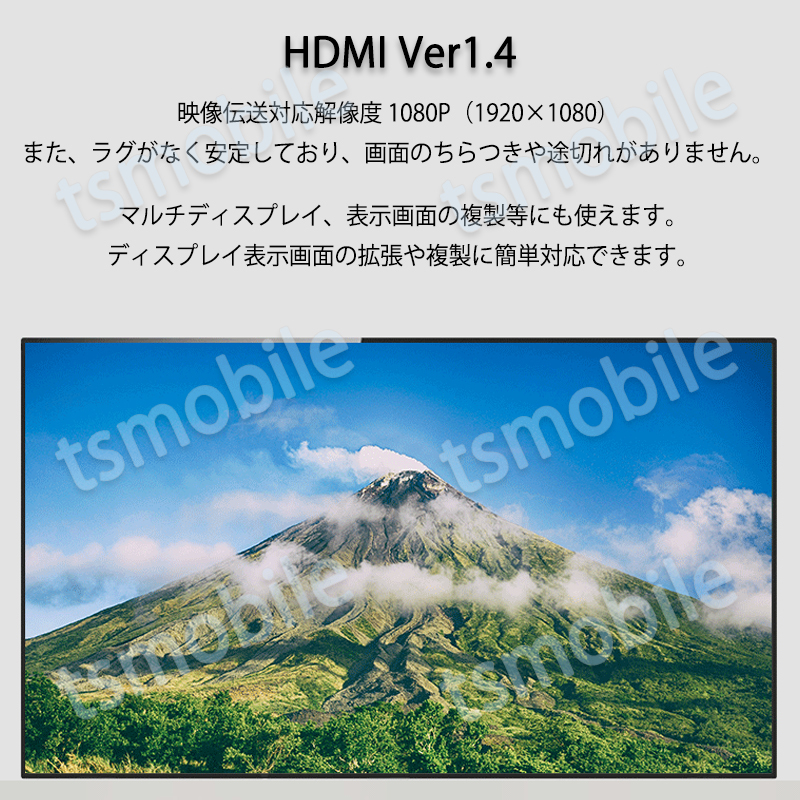 hdmiケーブル 1.5m HDMI オス⇔オス V1.4 1080P HD画質_画像3