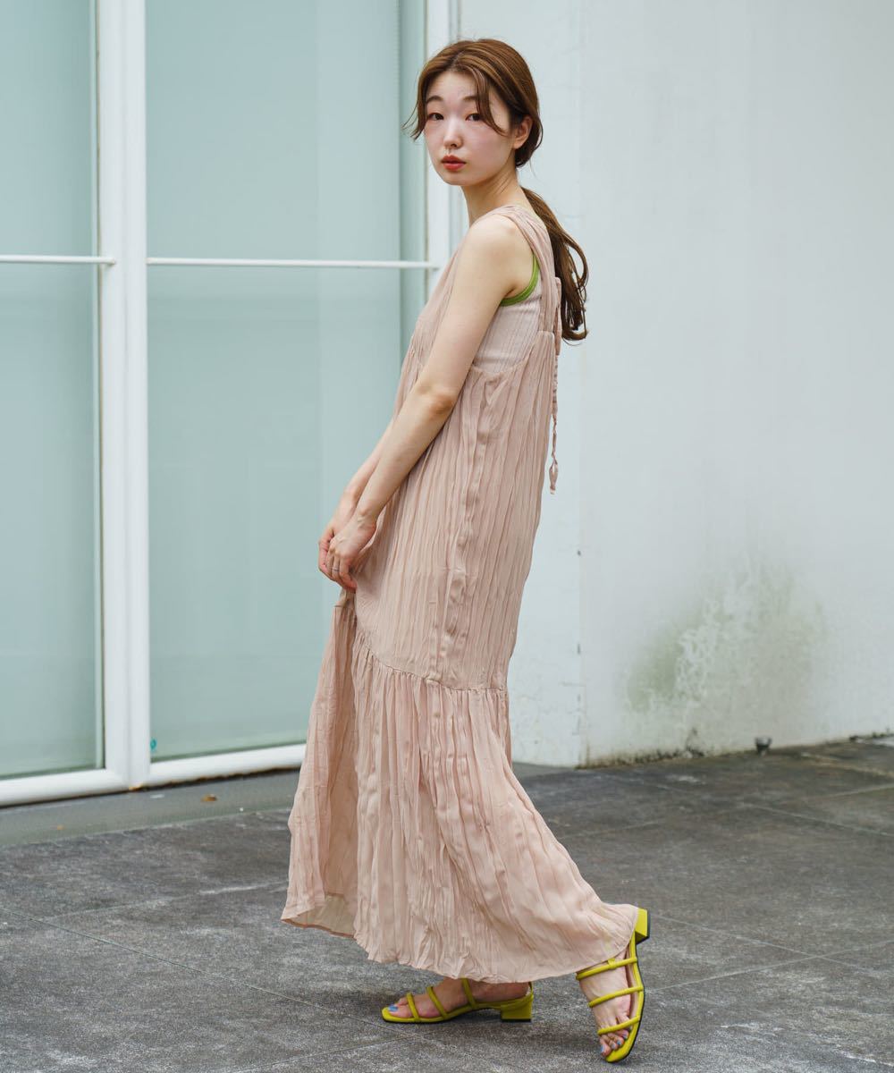 大人気在庫 カスタネ kastane ワッシャーシフォン無地ワンピース CIuxw