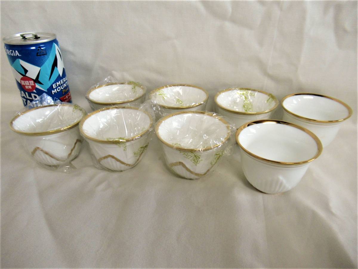  limited time * free shipping * unused #YAMASEN#GOLD COLLECTION tea cup /eg cup 8 piece set Gold made in Japan hotel specification small bowl business use 
