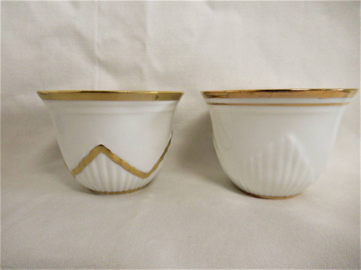  limited time * free shipping * unused #YAMASEN#GOLD COLLECTION tea cup /eg cup 8 piece set Gold made in Japan hotel specification small bowl business use 