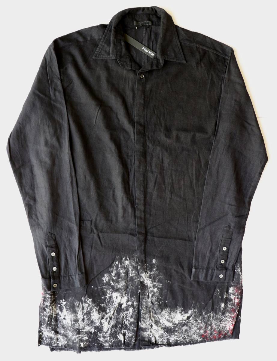 定価25000 新品 本物 KMRii Discharged Monolith Shirt シャツ 1902-SH05B M/2 ケムリ 4028の画像1