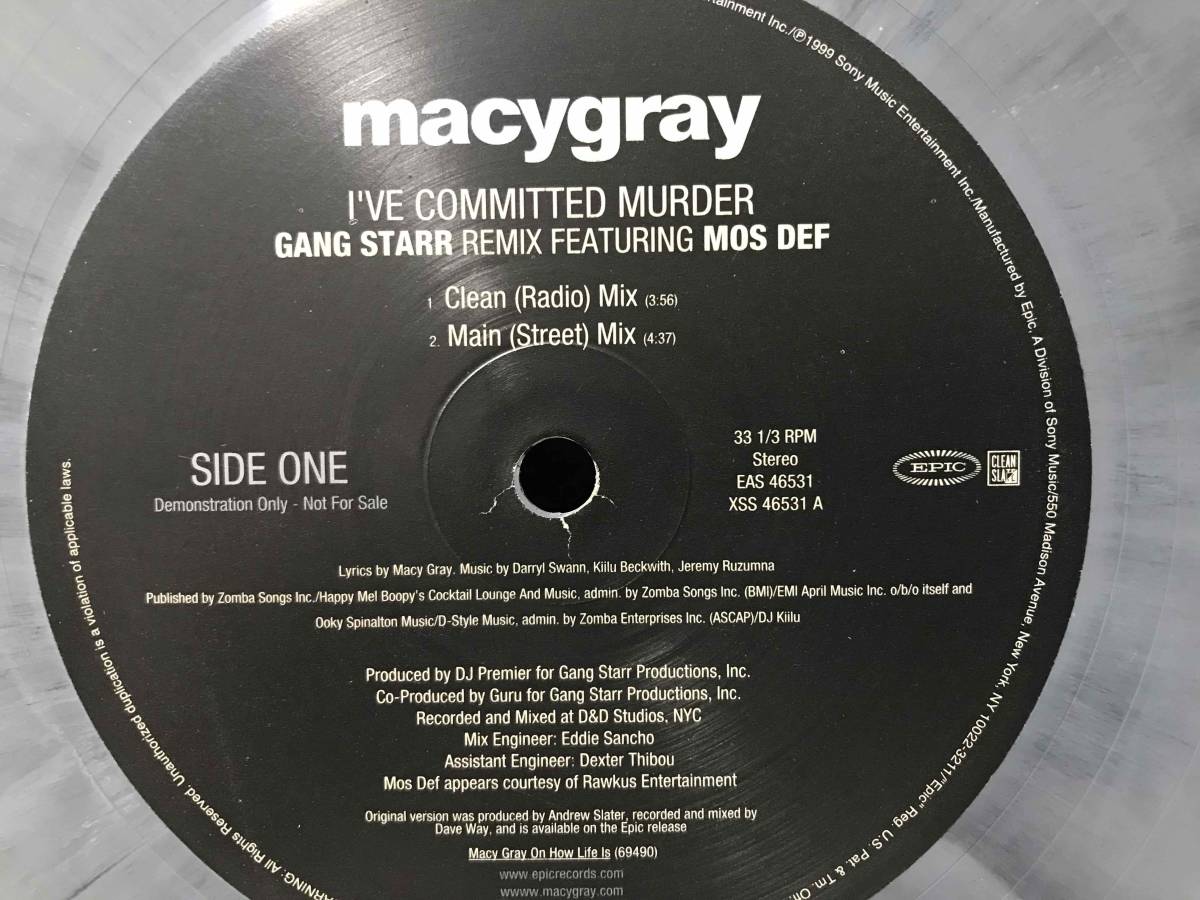 Macy Gray // I've Committed Murder -Gang Starr remix- カラーレコード_画像3