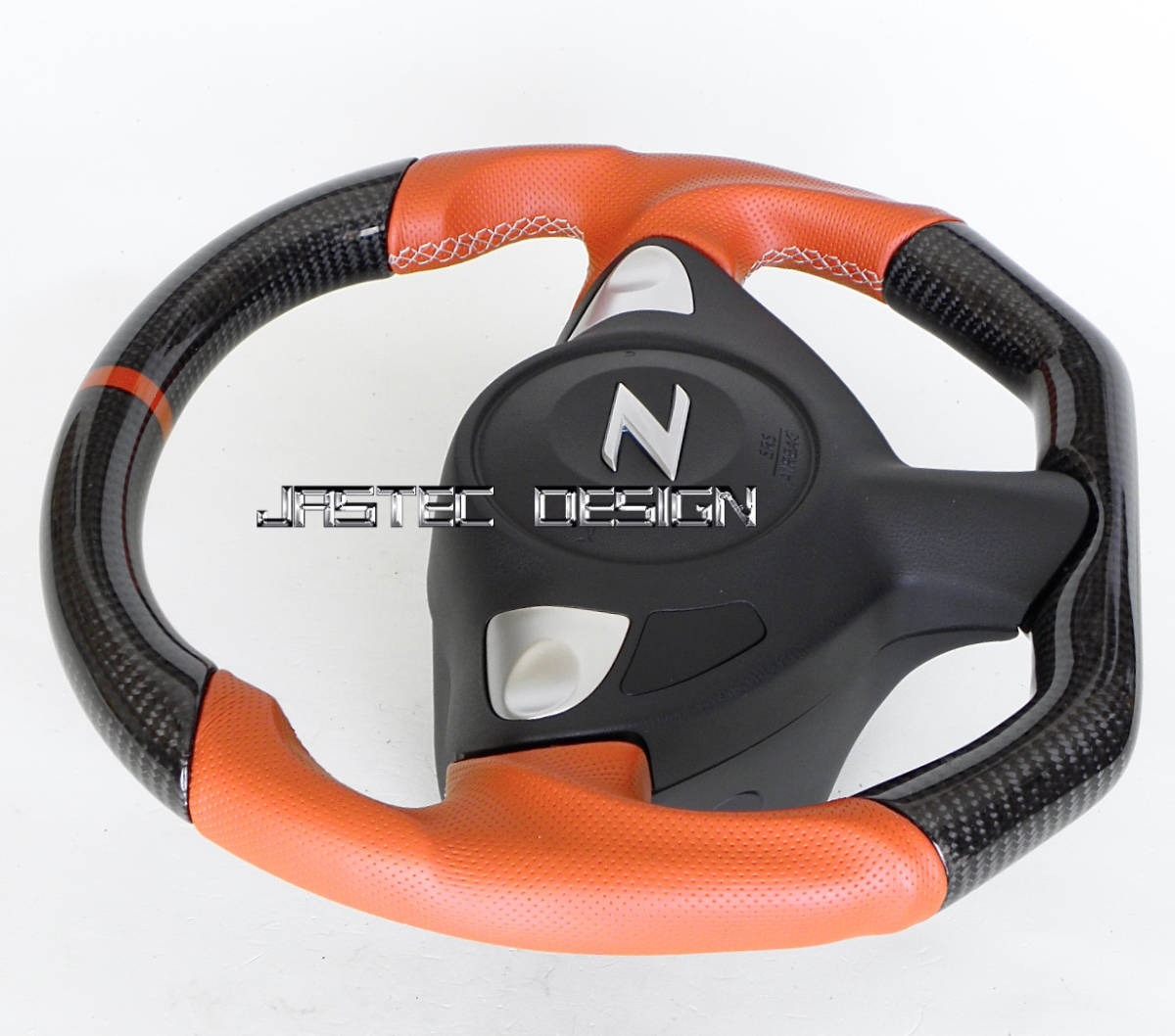 NEW build-to-order manufacturing goods NISSAN Nissan Z34 Fairlady Z D type carbon steering gear special color original leather orange original leather DR1 -DESIGN by JASTEC DESIGN