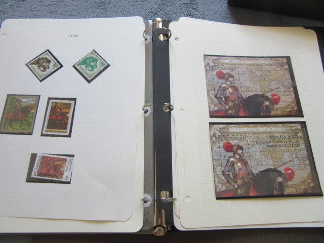  religion picture center. stamp collection approximately 57 leaf binder - entering lili