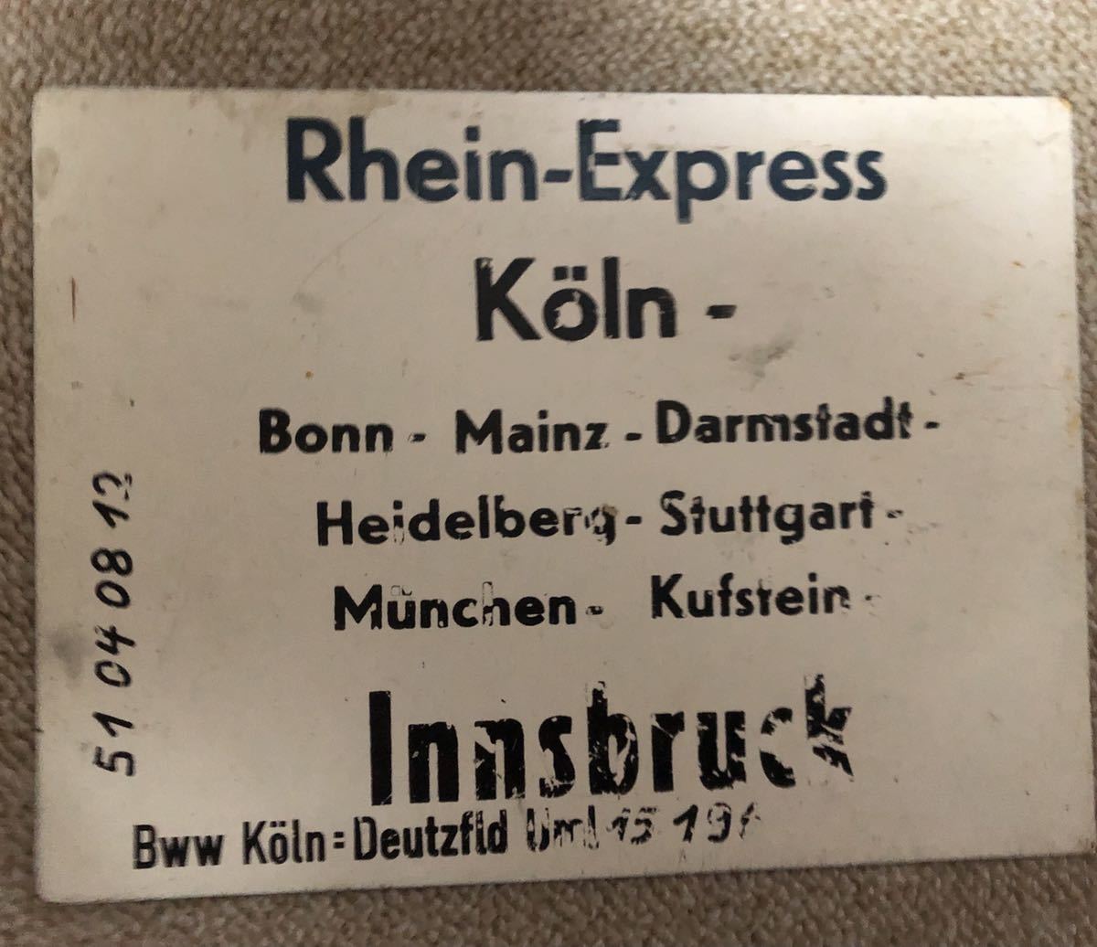 DB西ドイツ国鉄　ラインエクスプレスサボ_画像2