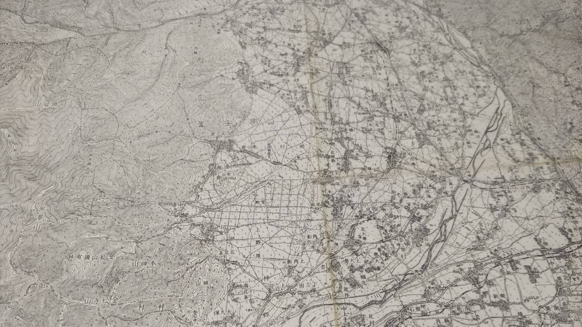 　古地図 　松本　長野県　地図　資料　46×57cm　　明治43年測量　　昭和29年印刷　発行　B_画像2