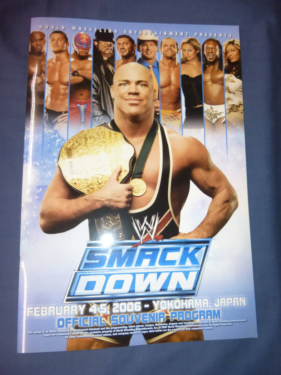 アメリカンプロレス/WWEパンフ SMACKDOWN 2006年プログラム　カートアングル/ランディオートン/ブッカーT/アンダーテイカー/ステイシー_画像1