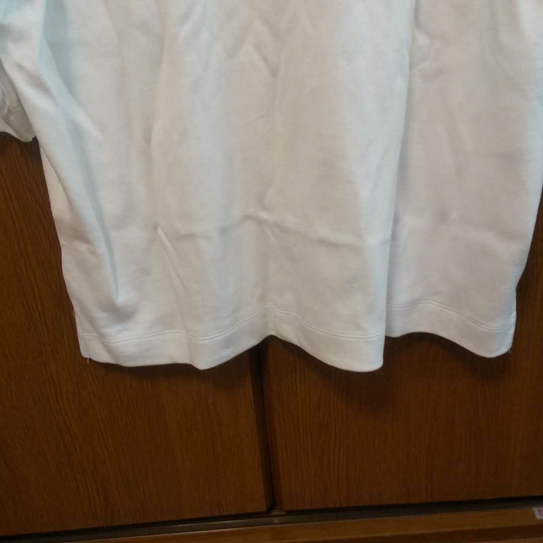 最終お値下げ 10月3日出品終了【新品】レディース5分袖ゆるTシャツ Mサイズ 白 綿100% 抗菌防臭