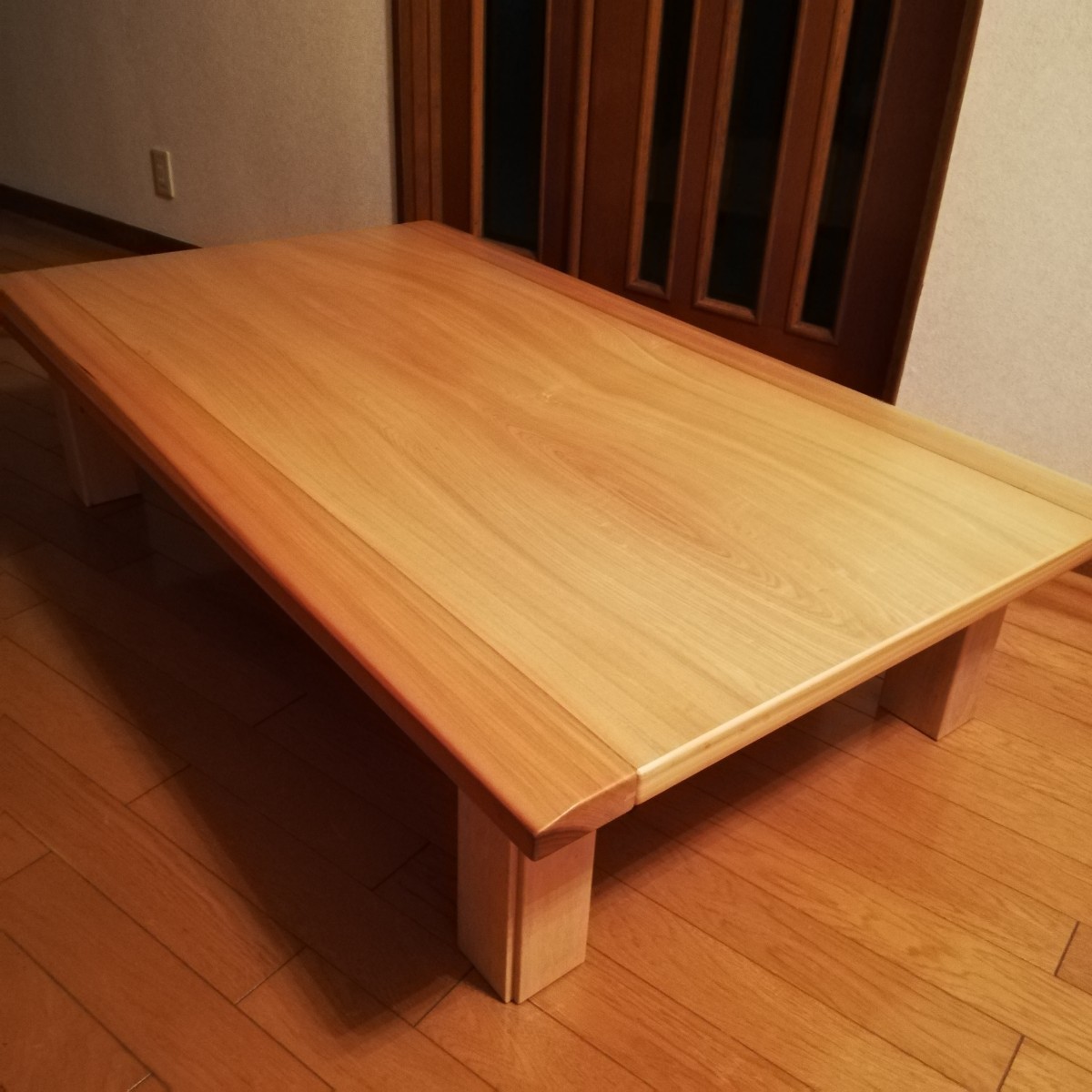 香川県漆器工業協同組合　銘木家具　ローテーブル　センターテーブル　座敷机