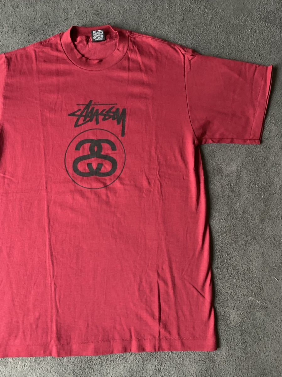 80s 90s old stussy 黒タグ ビンテージ Tシャツ シャネルロゴ USA製 アメリカ製 オールド ステューシー vintage_画像1