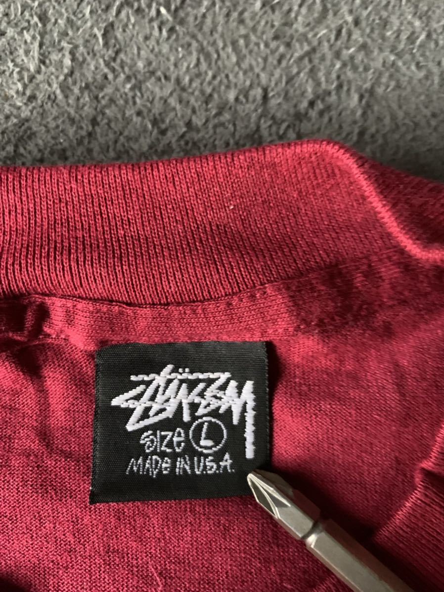 80s 90s old stussy 黒タグ ビンテージ Tシャツ シャネルロゴ USA製 アメリカ製 オールド ステューシー vintage_画像6